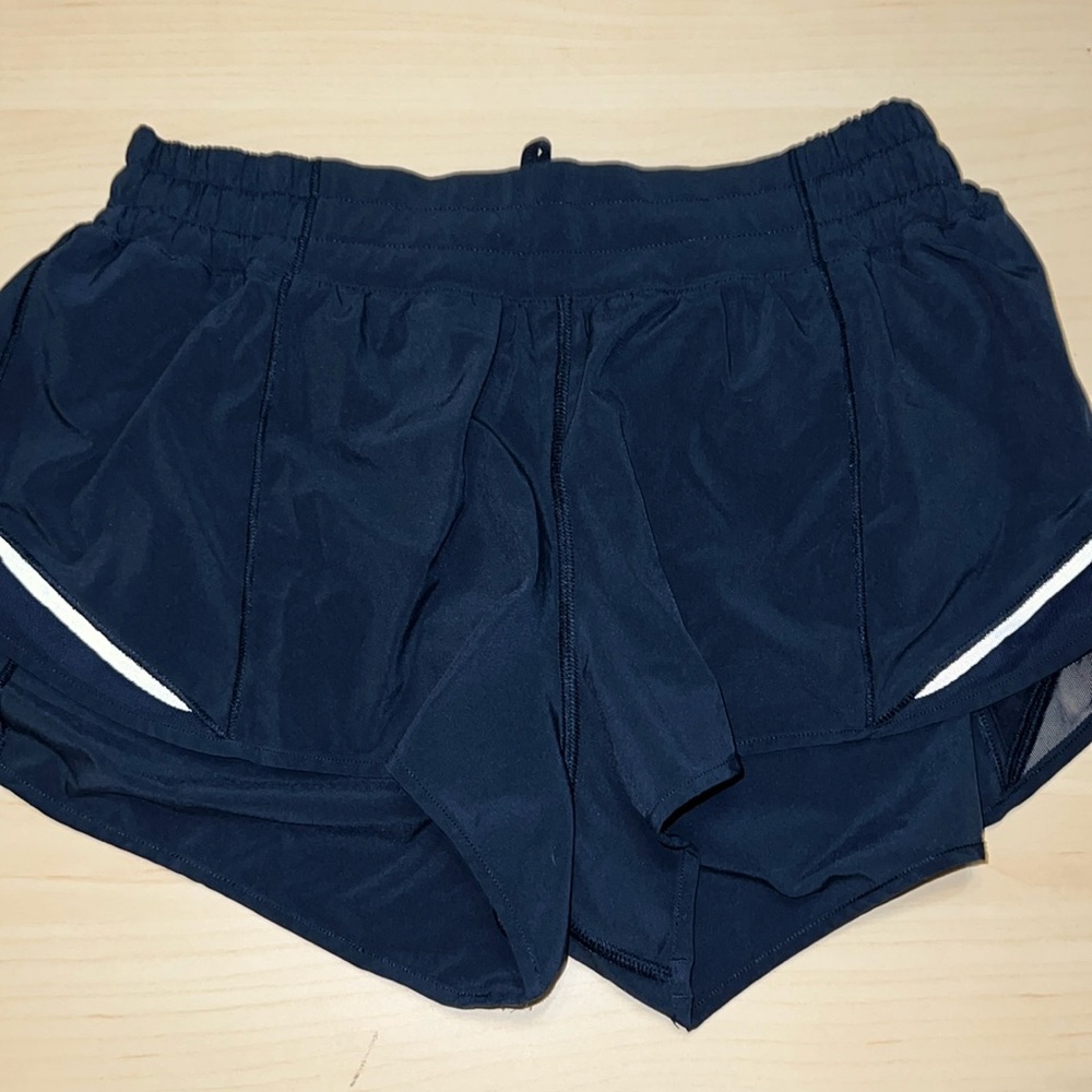 Navy Blue Lululemon Hotty Hot Short 2.5”